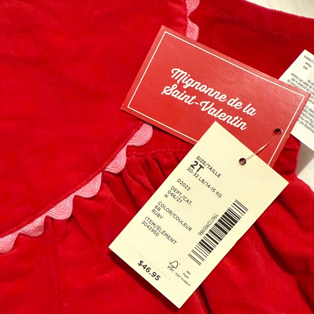 Gymboree Red Heart Dress with Scalloped Straps - NWT - Picture 5 of 5